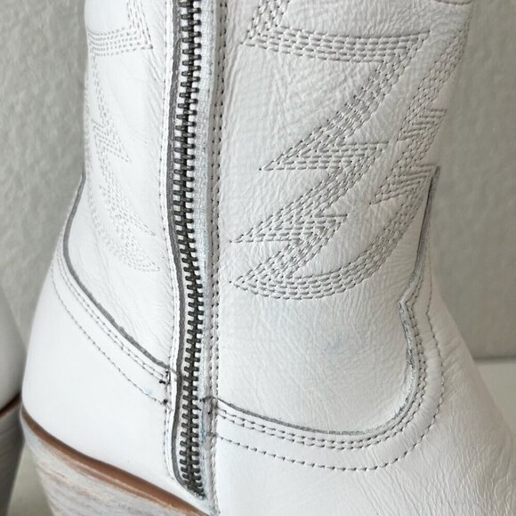 Lane MEGAN MORONEY Smokeshow Womens Cowboy Boots 9 White Western Cowgirl Tall - Picture 10 of 14